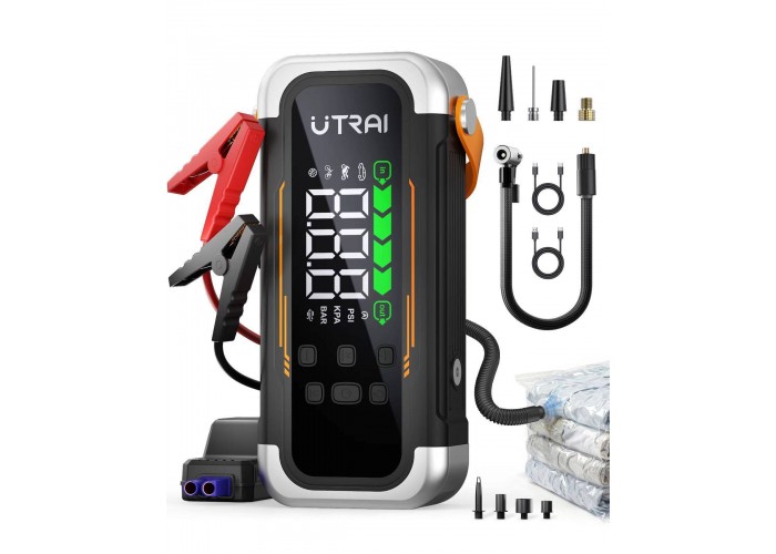 Бустер (пусковий пристрій) UTRAI JS-40 (6000A, 37Wh) +компресор
