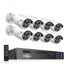Комплект відеоспостереження Hiseeu 8ch POE KIT-8HB612 2Mp-1080п