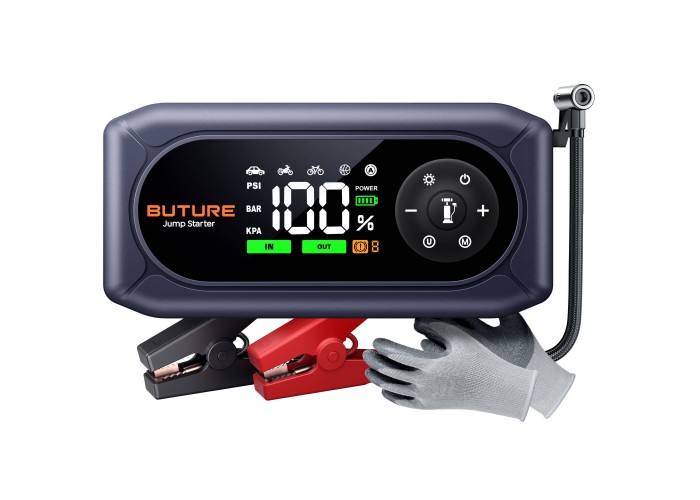 Пусковий пристрій Buture BC02 з компресором (5500A, 7200mAh)