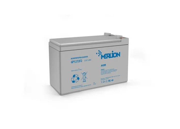 Аккумуляторная батарея MERLION AGM GP1272F2 12 V 7,2 Ah