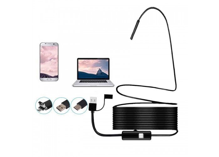 Жорсткий ендоскоп 3в1 Android-OTG для смартфона [2 метра]